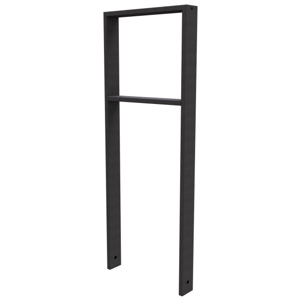 Lean-on hoop made of steel tube | Square tube, 80 x 20 mm | with cross bar | total width: 450 mm | hot-dip galvanized and coated DB 703